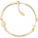 Bild des Amen Rosenkranz Armband aus Silber mit Zirkonen BRCRMIGBZ3