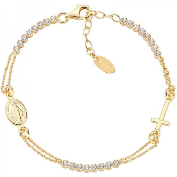 Bild des Amen Rosenkranz Armband aus Silber mit Zirkonen BRCRMIGBZ3