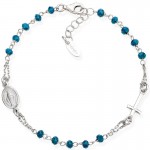 Bild des Amen Rosenkranz Armband aus Silber mit Kristallen BROBBL3