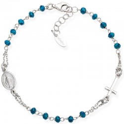 Bild des Amen Rosenkranz Armband aus Silber mit Kristallen BROBBL3
