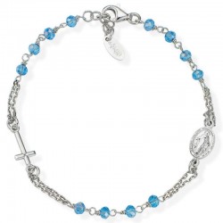 Bild des Amen Rosenkranz Armband aus Silber mit Kristallen BROBC3