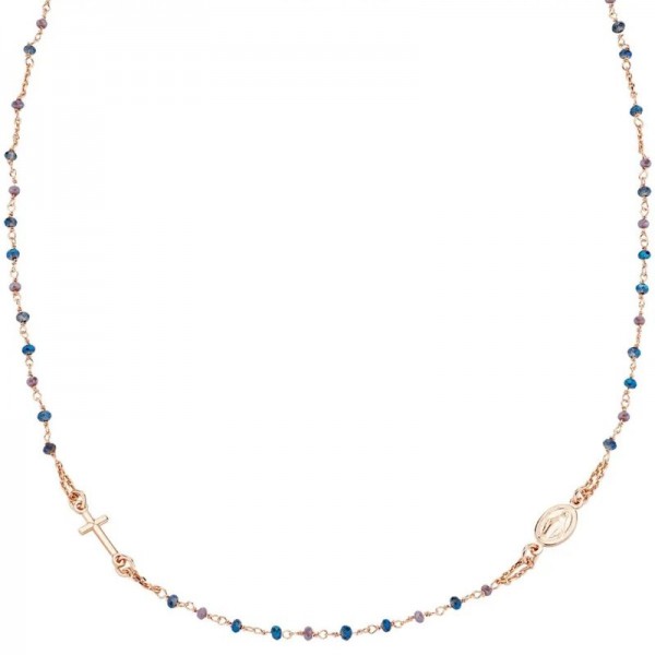 Изображение Ожерелье Розарий Amen из серебра с кристаллами для женщин CRO10RBLTO3