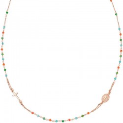 Bild der Amen Rosenkranz Kette aus Silber mit Kristallen für Damen CRO10RCVT3