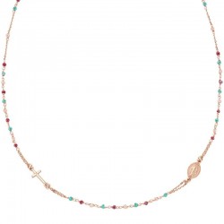 Bild der Amen Rosenkranz Kette aus Silber mit Kristallen für Damen CRO10RRRV3