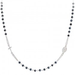 Bild der Amen Rosenkranz Kette aus Silber mit Kristallen CROBG3