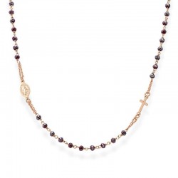 Amen Rosenkranz Kette aus Silber mit Kristallen CRORA3 kaufen