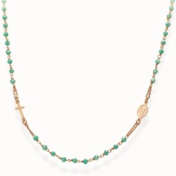 Bild der Amen Rosenkranz Kette aus Silber mit Kristallen CRORM3