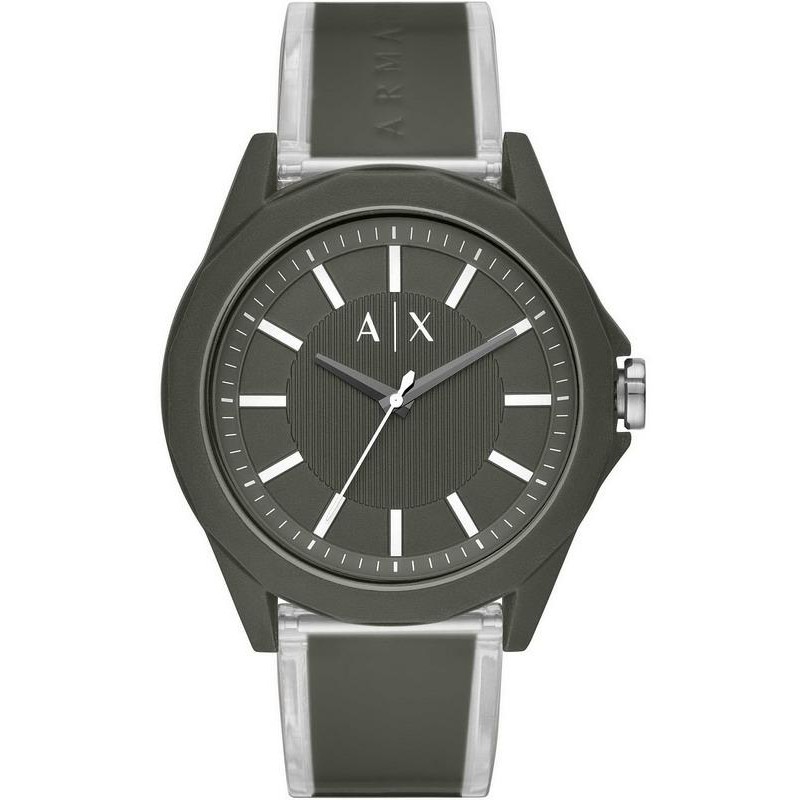 armani exchange leather watch