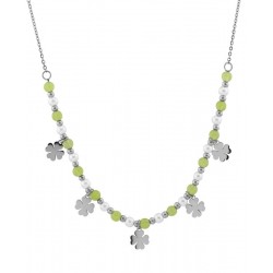 Image of the Boccadamo Luminosa Womens Necklace LM/GR11 Four-leaf clovers