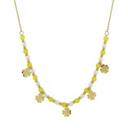 Image of the Boccadamo Luminosa Womens Necklace LM/GR12 Four-leaf clovers