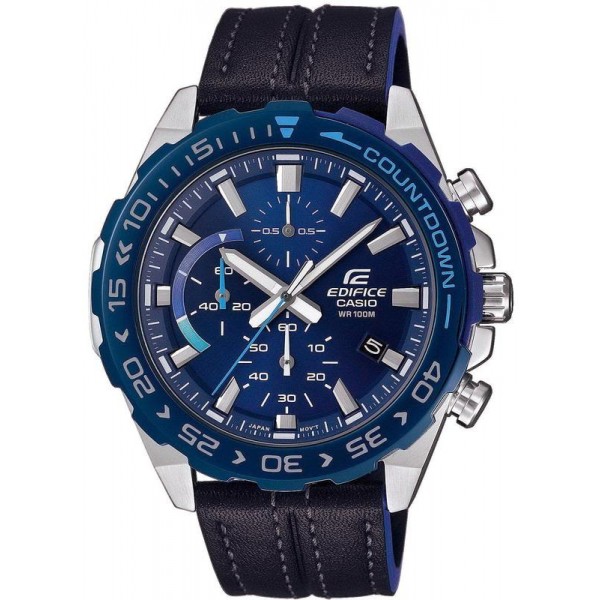 Купить Casio Edifice Мужские Часы EFR-566BL-2AVUEF Хронограф