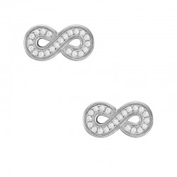 Imagen de Pendientes Fossil Sterling Silver mujer JFS00634040 Infinito