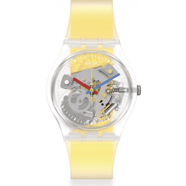Buy Unisex Swatch Watch Gent Clearly Yellow Striped GE291