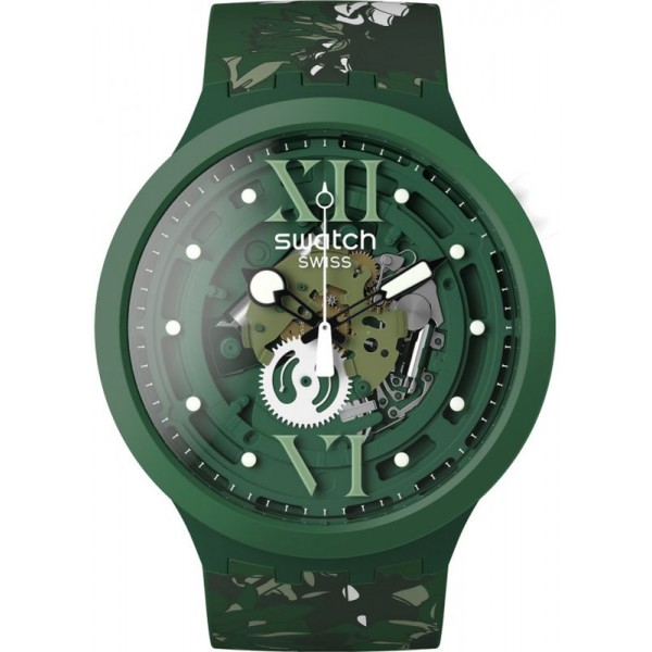 Acquistare Orologio Swatch Big Bold Camoflower Green SB05G104
