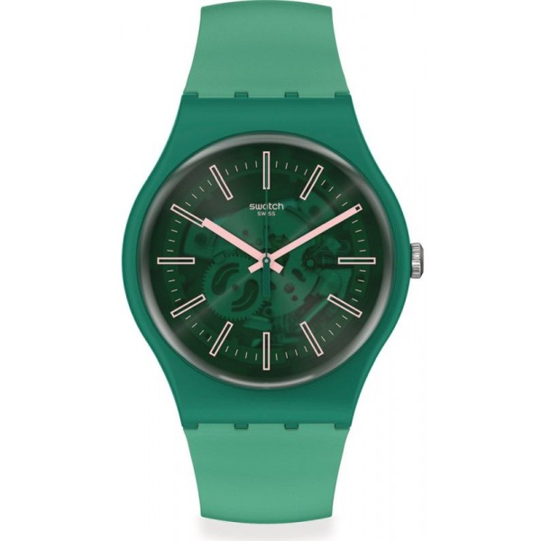 Buy Unisex Swatch Watch New Gent Sunbrush Grass SO29G100
