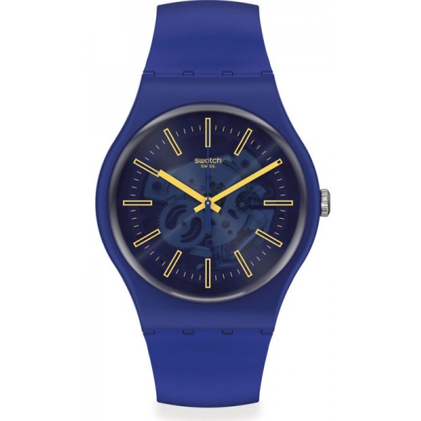 Buy Unisex Swatch Watch New Gent Sunbrush Sky SO29N101