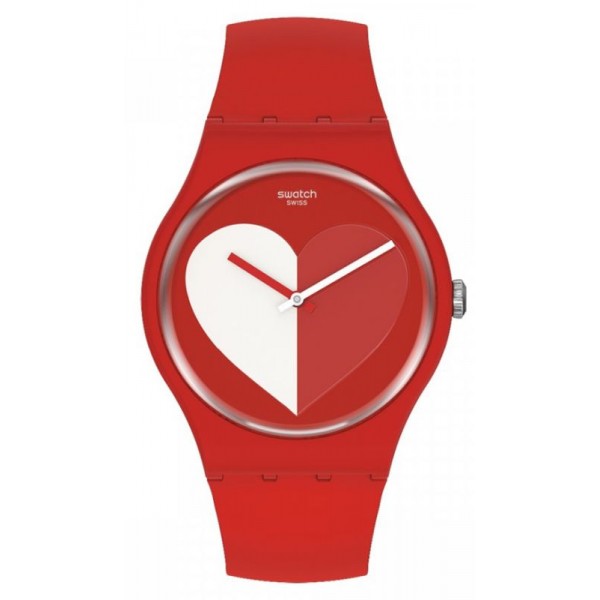 Acquistare Orologio Donna Swatch New Gent Half <3 White SO29Z112