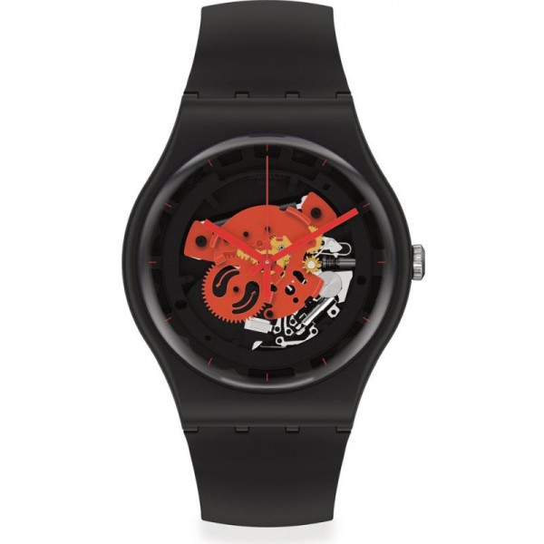 Swatch Unisexuhr New Gent Time To Red Big SO32B110 kaufen