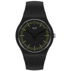 Unisex Swatch Watch New Gent Blacknyellow SUOB184