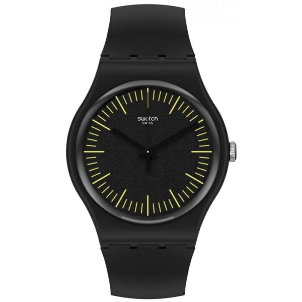 Buy Unisex Swatch Watch New Gent Blacknyellow SUOB184