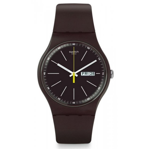 Buy Unisex Swatch Watch New Gent Blue Browny SUOC704