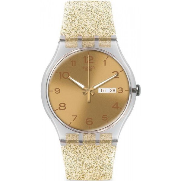 Buy Women's Swatch Watch New Gent Golden Sparkle SUOK704
