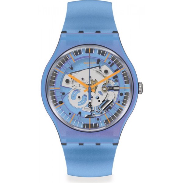 Buy Swatch Unisex Watch New Gent Shimmer Blue SUOM116