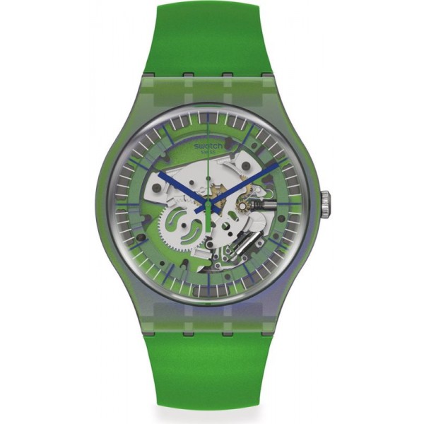 Купить Swatch Унисекс Часы New Gent Shimmer Green SUOM117