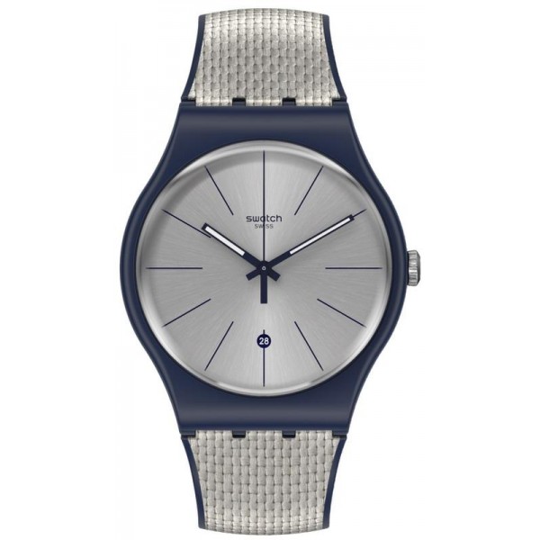Buy Unisex Swatch Watch New Gent Grey Cord SUON402