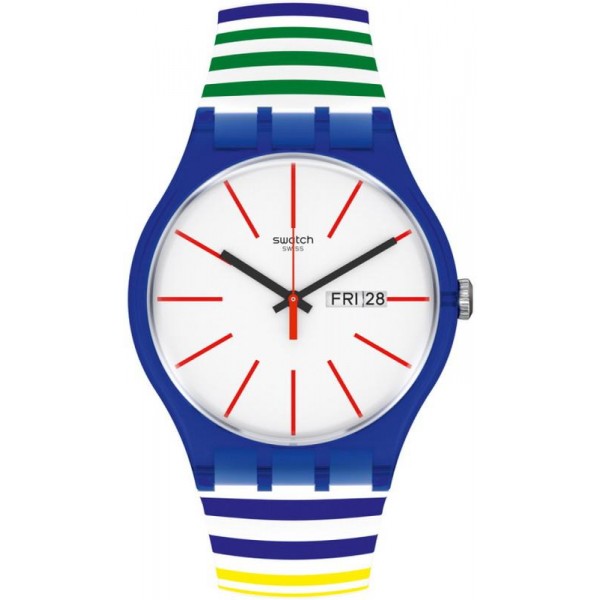 Buy Unisex Swatch Watch New Gent Home Stripe Home SUON715
