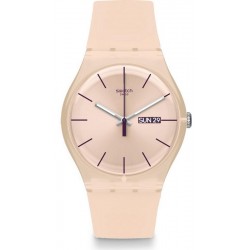 Women's Swatch Watch New Gent Rose Rebel SUOT700