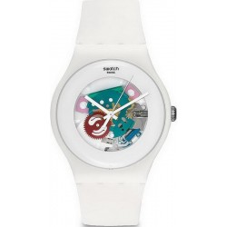 Swatch Унисекс Часы New Gent White Lacquered SUOW100