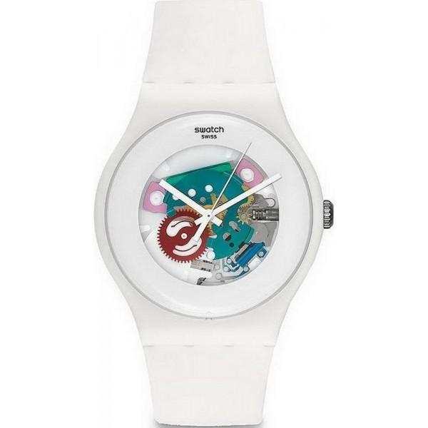 Acheter Montre Unisex Swatch New Gent White Lacquered SUOW100