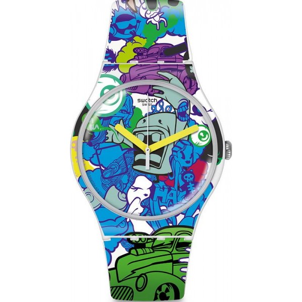 Купить Swatch Унисекс Часы New Gent Wall Paint SUOW133