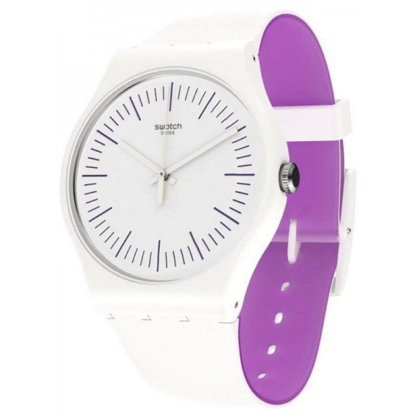 Womens Swatch Watch New Gent Whitenpurple SUOW173 Buy Womens Swatch Watch New Gent Whitenpurple SUOW173