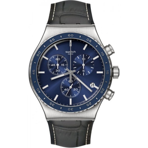 Купить Swatch Мужские Часы Irony Chrono Cobalt Lagoon YVS496 Хронограф