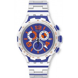 Swatch Herrenuhr Irony Xlite Chemical Blue YYS4011AG Chronograph