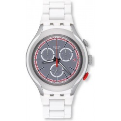 Swatch Herrenuhr Irony Xlite White Attack YYS4019AG Chronograph